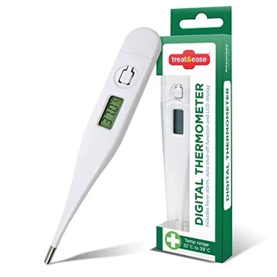 Image of Digital Thermometer Medical LCD Audible Alarm Baby Adult Oral Ear Body Arm Fever