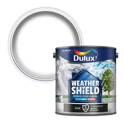 Image of Dulux Weathershield Exterior One Coat Gloss 2.5L Black