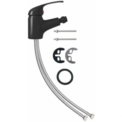 Image of Red Cup Living vidaXL Bathroom Bidet Mixer Tap Black 13x12 cm
