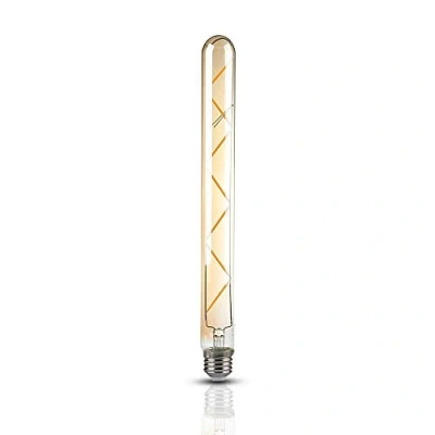 Image of V TAC 7W T30 LED Filament Bulb Amber Glass Color:2200K E27