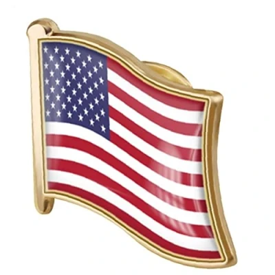 Image of American Flag Lapel Pin, Usa Badge Brooch United States Pins Souvenir National Novelty Accessory