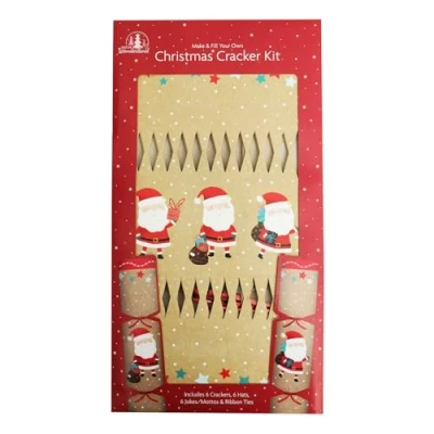 Image of Widdle Gifts 6 Pack Make Your Own Christmas Cracker Kit with Hats, Joke and snap (Santa 0691)