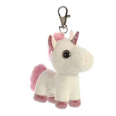 Image of Aurora key ring Sparkle Tales unicorn white/pink 13 cm