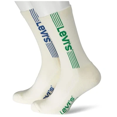 Image of Levi&#039;s Unisex Sneaker Crew Sock, Martini Olive, 35/38