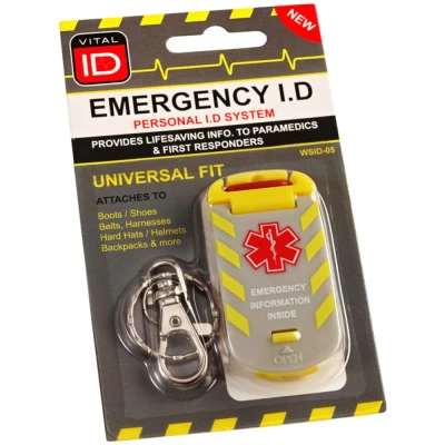Image of Emergency Id Universal Fit Tag Wsid 05