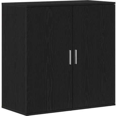 Image of vidaXL Sideboard Black Oak 79x38x80 cm Engineered Wood