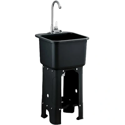 Image of ORNDYDM Stainless Steel Sink,Kitchen Sink Unit,Outdoor Sink,Commercial Sink,Utility Sinks,Stainless Units,Free Standing Sink,Outdoor Garden Sink,Portable Sinks black
