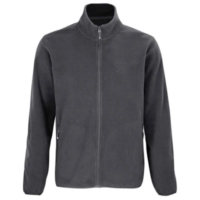 Image of SOLS Mens Factor Recycled Fleece Jacket (Charcoal) Size Large