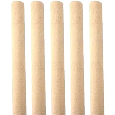 Image of Newman and Cole Wooden Broom Handle Stick Wood Broomstick/Wooden Pole for Floor Mop Brush 4ft (120cm) x 1 1/8&quot; (28 29mm) Handles Pack of 5