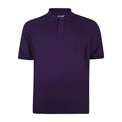 Image of Kam New Big Mens King Sizes Basic Plain Polo Neck T Shirt Tee 2XL 3XL 4XL 5XL 6XL 7XL 8XL Purple