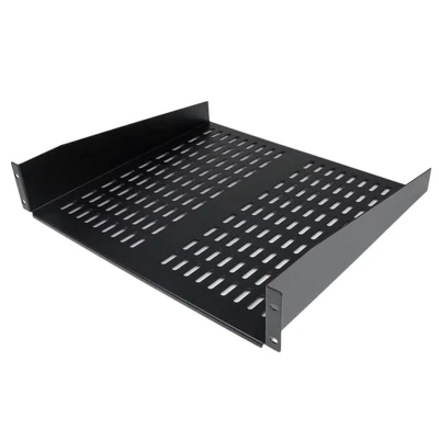 Image of StarTech.com 2U Server Rack Shelf Universal Vented Mount Cantilever Tray for 19&quot; Network Equipment &amp; Cabinet Heavy Duty Steel Weight Capacity 50lb/23kg 16&quot; Deep (CABSHELFV)