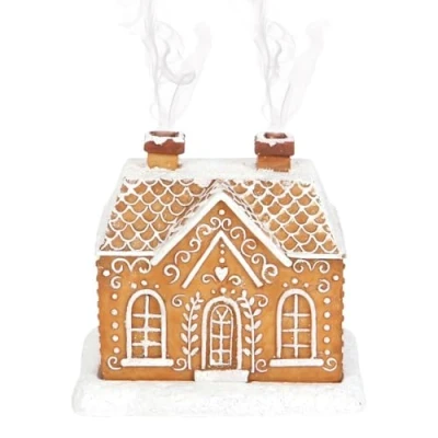 Image of Tech Island Cone Burner, Ceramic Gingerbread House Wax Melt Burners, Melts, Aromatherapy Diffuser, Oil Essential For Diffusers Home Decor, Room Décor (Ginger Bread)