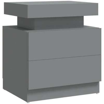 Image of vidaXL Bedside Cabinet Grey 45x35x52 cm Engineered Wood