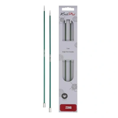 Image of Knit Pro KP47235 Zing: Knitting Pins: Single Ended: 25cm x 3.00mm, 3mm, Green