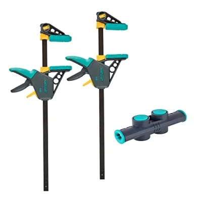 Image of wolfcraft XL One Hand Clamp Set, 3 Pcs. I 8624000 Enables Flexible Clamping Widths up to 1060 mm