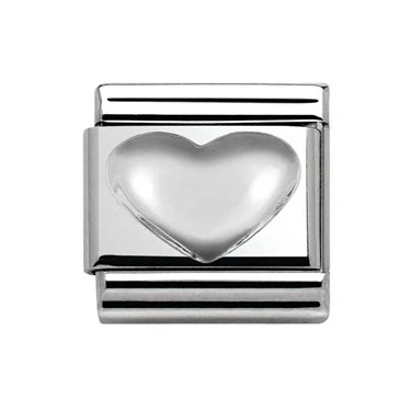 Image of Nomination Classic Silver Heart Love &amp; Hearts Charms