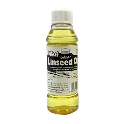 Image of West Refined Linseed Oil, Pale Coloured, 250ml, For Oil Paints, Art &amp; Craft, Wood, Concrete, Varnish, Treatment, Protection