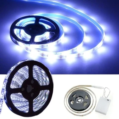 Image of Mixtooltoys Shelf Lights, Battery Operated Small Led Strip Lights Flexible 100cm SMD 5050 Lighting DIY for Bedroom,TV Backlights,Home, Decoration Pure White