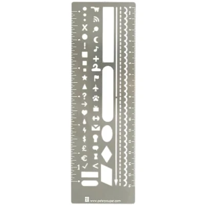 Image of Metal Stencil Bookmark for Bullet Journals