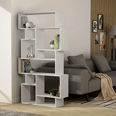 Image of HOCUS PICUS 6 Tier Bookcase 96x26x169cm Many Colour Options Living Room Furniture Easy to Assemble Book Storage Display Unit by Hocuspicus (Anthracite)