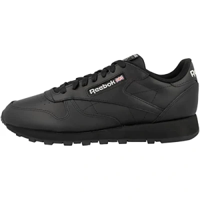 Image of Reebok Men Classic Leather Sneaker, Core Black/Core Black/Pure Grey 5, 9