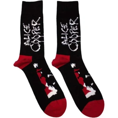 Image of Rock Off officially licensed products Alice Cooper Face Logo Ankle Socks UK Size 7 11, black, M