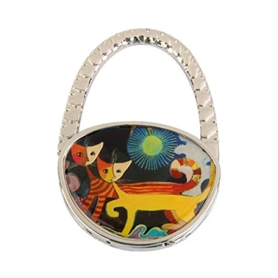 Image of Ladie&#039;s Bag Handbag Purse Table Hanger Hook Holder Couples Cat Pattern (02) 2 1x