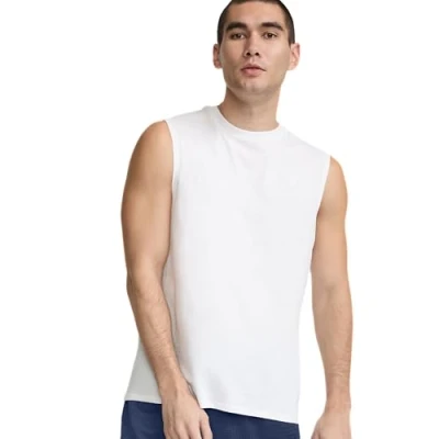 Image of Champion Men&#039;s Classic Jersey Muscle T shirt Shirt, White, M UK