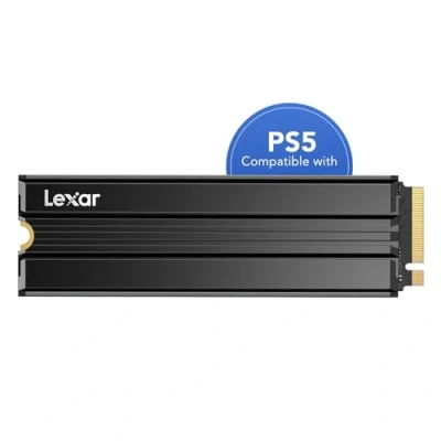 Image of Lexar NM790 4TB SSD with Heatsink, M.2 2280 PCIe Gen4x4 NVMe 1.4 Internal SSD, Up to 7400MB/s Read, 6500MB/s Write, Solid State Drive for PS5, PC, Laptop, Gamers (LNM790X004T RN9NG)