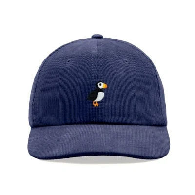 Image of Puffin Corduroy Baseball Cap Vintage Unisex Dad Hat Adjustable Oxford Navy