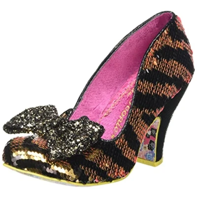 Image of Irregular Choice Nick of Time Fashion Shoe, Q122 Black Yellow CV, EUR 37 (UK 4)