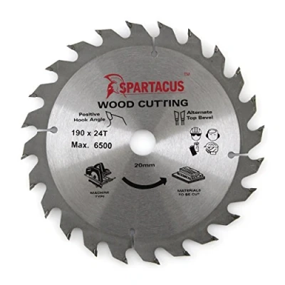 Image of Spartacus Wood Cutting Circular Saw Blade 190mm x 20mm Bore 24 Teeth