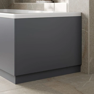Image of Artis Grey Gloss MDF Bath End Panel 750mm