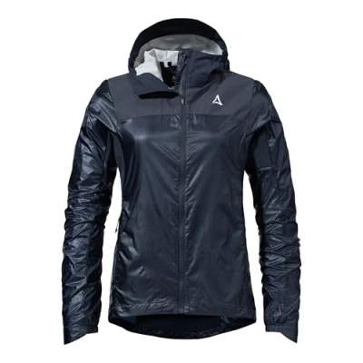 Image of Schöffel Women&#039;s Hybrid JKT Flow Trail L Rain Jacket, Blazer Navy, 44 (EU)