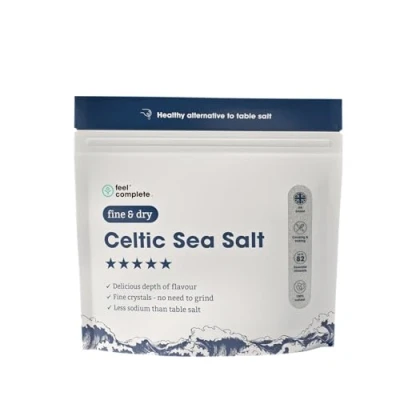 Image of Feel Complete 200g Fine &amp; Dry Celtic Salt No Grinding Needed Organic Approved, 82 Essential Minerals Healthy Sea Alternative to Table