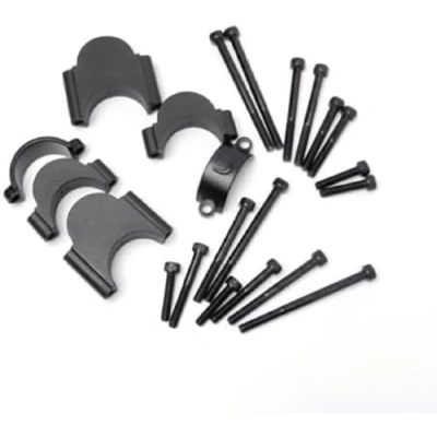 Image of Deda Elementi Jet One Armrest Stack Spacers Kit Including 16 Bolts, Size, Black