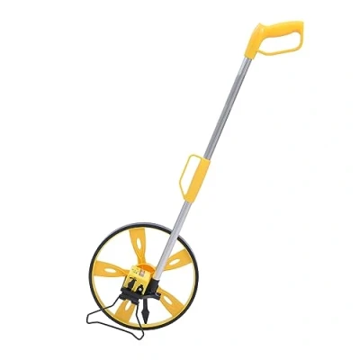 Image of TOPWAY Distance Measuring Wheel 9999.9m Trundle 318mm Diameter with Aluminum Alloy Foldable Handle, Stand and Storage Bag, for Road Land