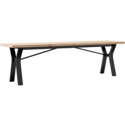 Image of vidaXL Coffee Table Y Frame 160x40x45.5 cm Solid Wood Pine and Steel