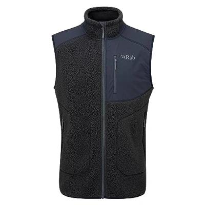 Image of Rab Men&#039;s Outpost Vest Fleece Full Zip for Trekking &amp; Casual Use Beluga Medium