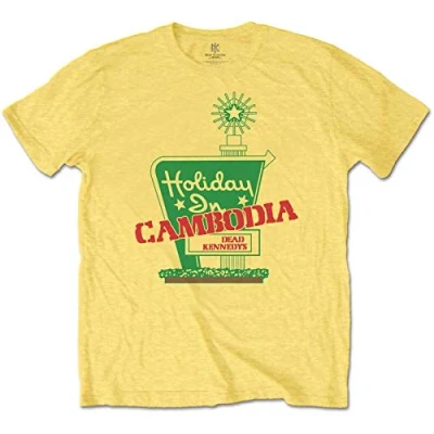 Image of Band Monkey Dead Kennedys Unisex T Shirt Holiday in Cambodia Multicoloured