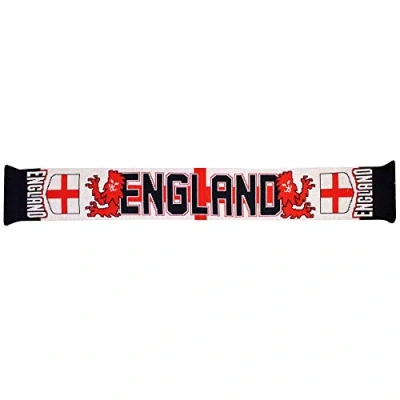Image of Beyond Happy England EUROS Football Supporters’ Scarf Three Lions Fans (100% Acrylic)