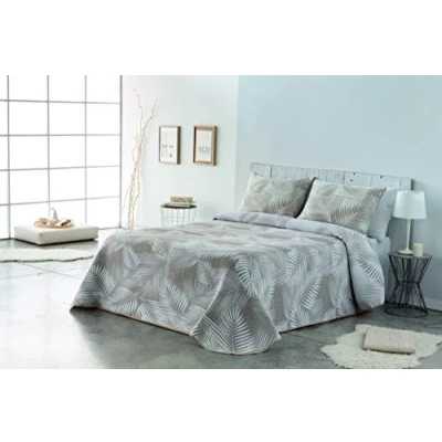 Image of VIALMAN Lightweight Bedspread Sofia 30 Double Bed Quilt Coverlet Colour Taupe size 230 x 270 cm, &amp; Sofa Throw