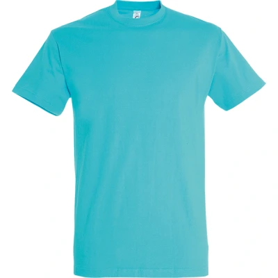 Image of SOLS Mens Imperial Heavyweight Short Sleeve T Shirt (Blue Atoll) Multicolour Cotton Size Large