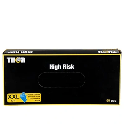 Image of ABENA Thor Blue Nitrile Gloves Size S Pack of 50 High Protection Comfortable Disposable Suitable for Cooking, Cleaning and More Latex Free Mechanic