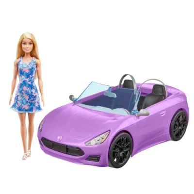 Image of Barbie Purple Convertible Doll, Multicoloured (Mattel HBY29)