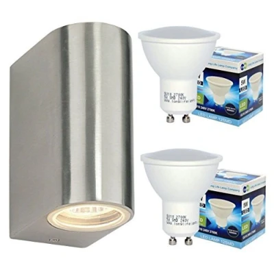 Image of Long Life Lamp Company 10w LED Up/Down Wall Light GU10 IP44 Double Outdoor ZLC023LED
