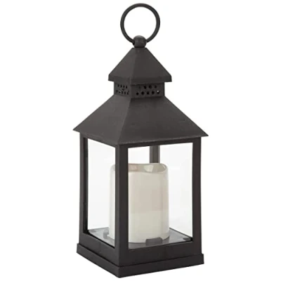 Image of VFM Lanterns for The Garden, Transparent LED Flickering Flameless Lantern Light, Use Indoors in Living Rooms, Decorative Candles, Hanging Outdoor