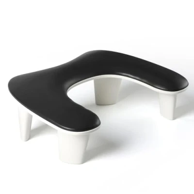 Image of AMOYUN Black Nail Arm Rest, Butterfly Cushion Rest for Nails Sleepable Manicure Pillow Non Slip Soft Microfiber Leather Hand Stand Technician Table Art Salon