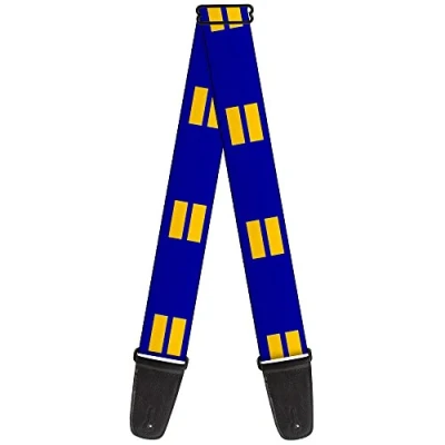 Image of Buckle Down GS W30686 &quot;Flag Equality Blue/Yellow&quot; Guitar Strap