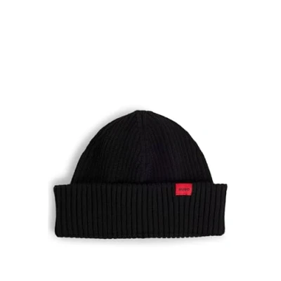 Image of HUGO XUSH Beanie, Men&#039;s, Size: One Size, Black